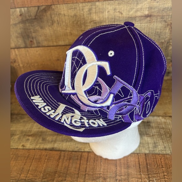 City Hunter Washington DC Purple White Baseball Cap Hat Fitted Small EUC - Picture 1 of 11